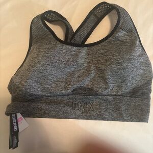 PINK Victoria's Secret Heather Gray Sports Bra